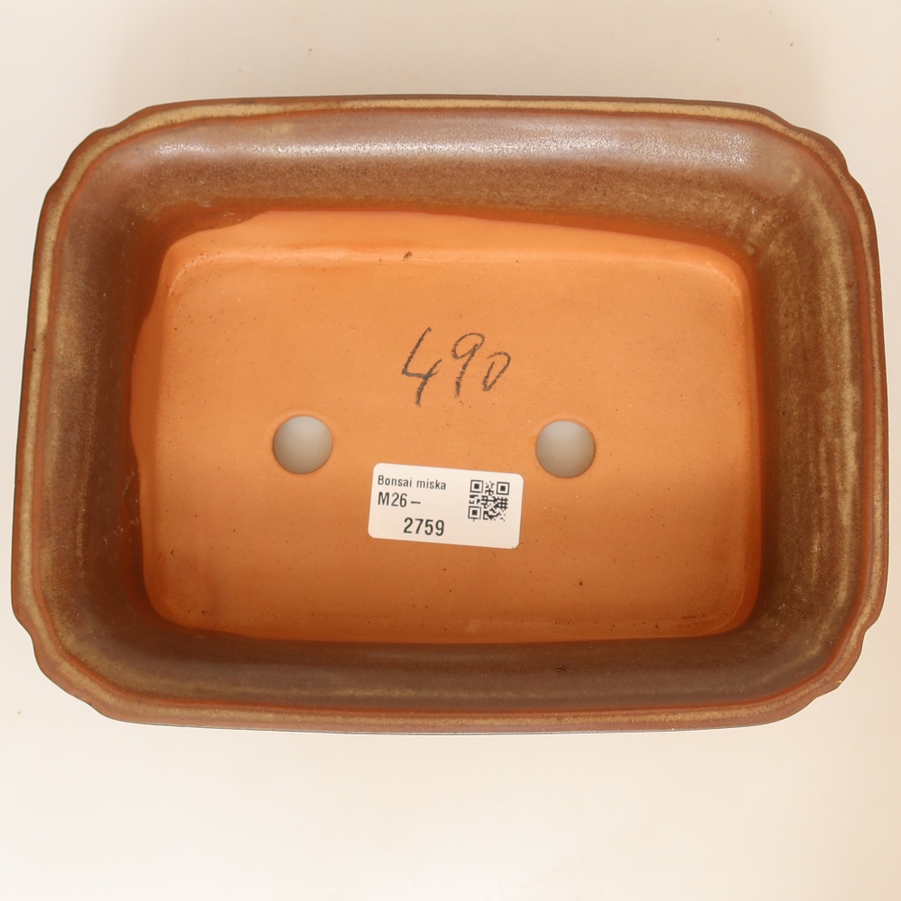 Keramikschale  20 x 15,5 x 5,5 cm, Farbe: braun