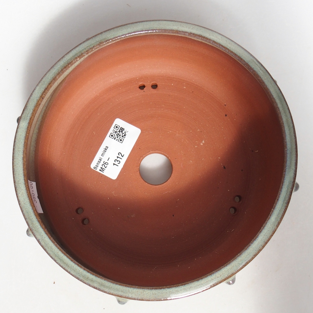 Bonsaischale aus Keramik 17 x 17 x 6 cm, grün