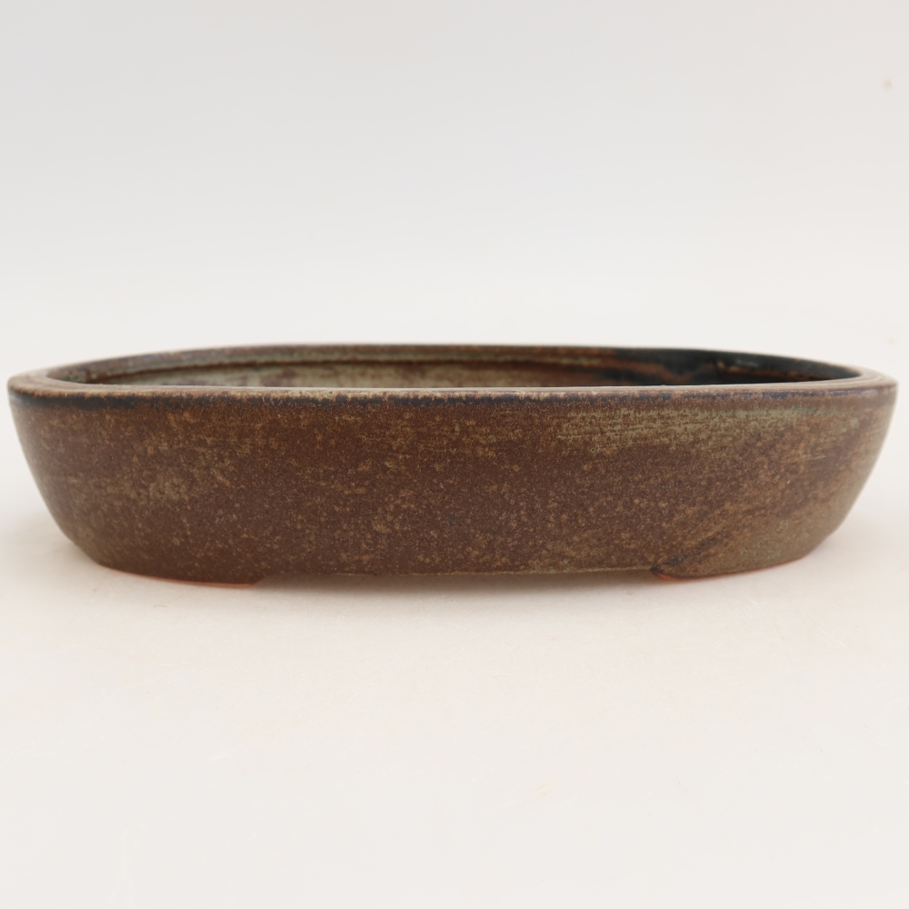 Bonsaischale aus Keramik 22 x 17 x 4 cm, braun