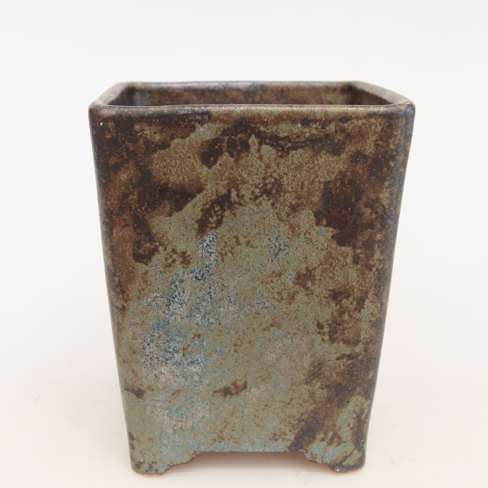 Keramik-Bonsai-Schale 9 x 9 x 11,5 cm, Farbe: braun