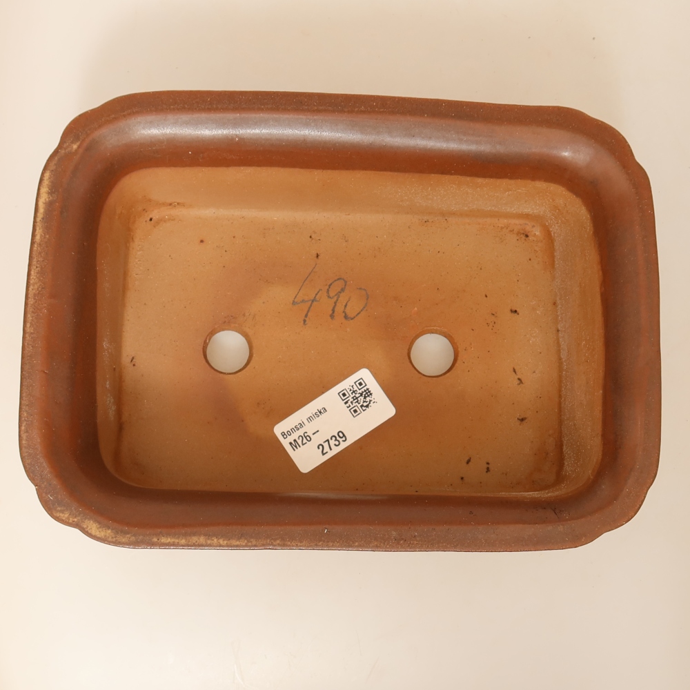 Keramikschale  20 x 15,5 x 5,5 cm, Farbe: braun