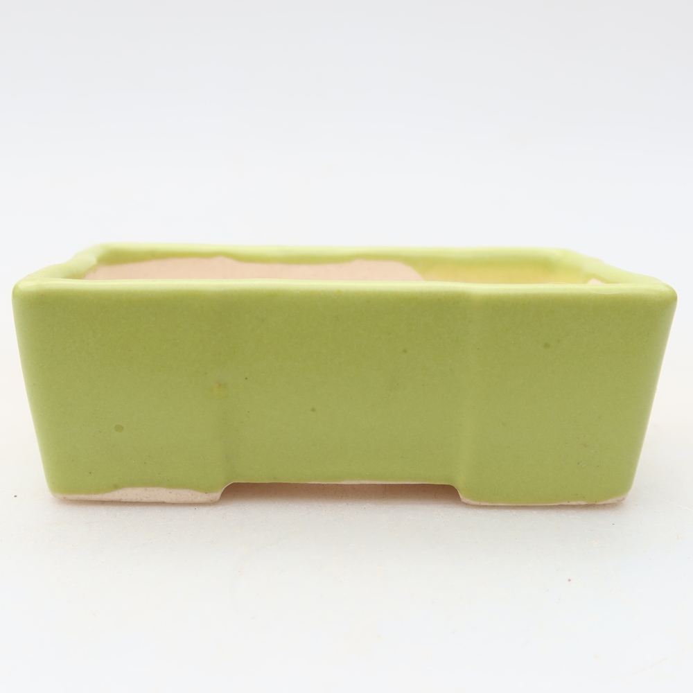 Keramik-Bonsai-Schale, 7,5 × 4 × 2,5 cm, Farbe: grün