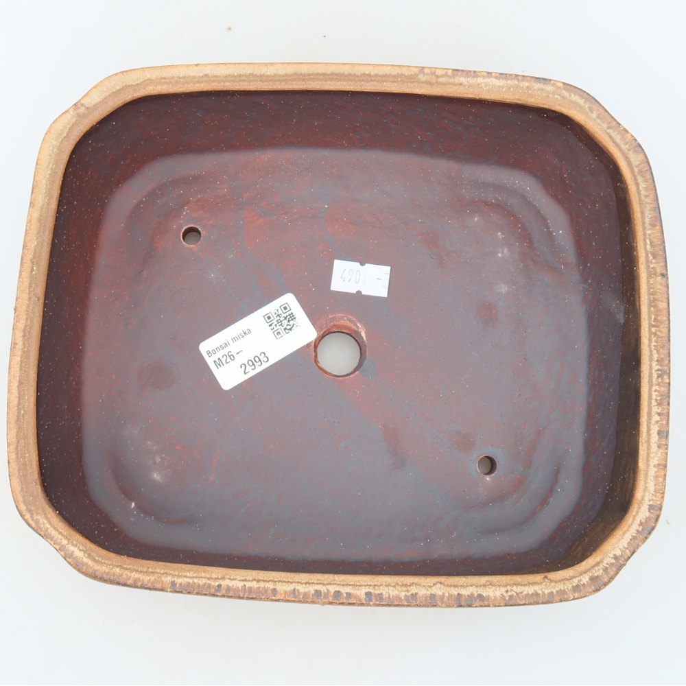 Bonsai-Schale aus Keramik, 21,5 x 18 x 6 cm, Farbe: Rosa