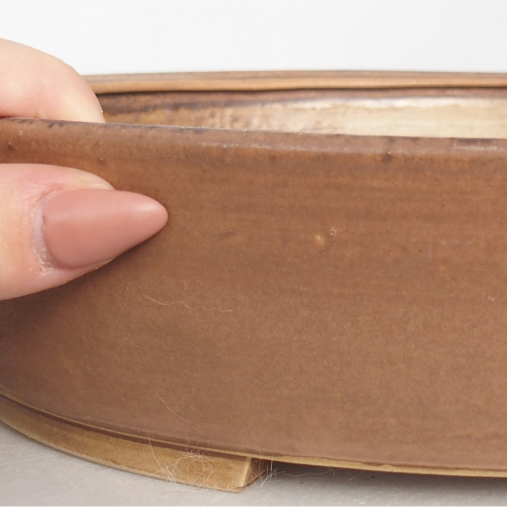 Bonsaischale aus Keramik 31,5 x 27,5 x 6,5 cm, rosa