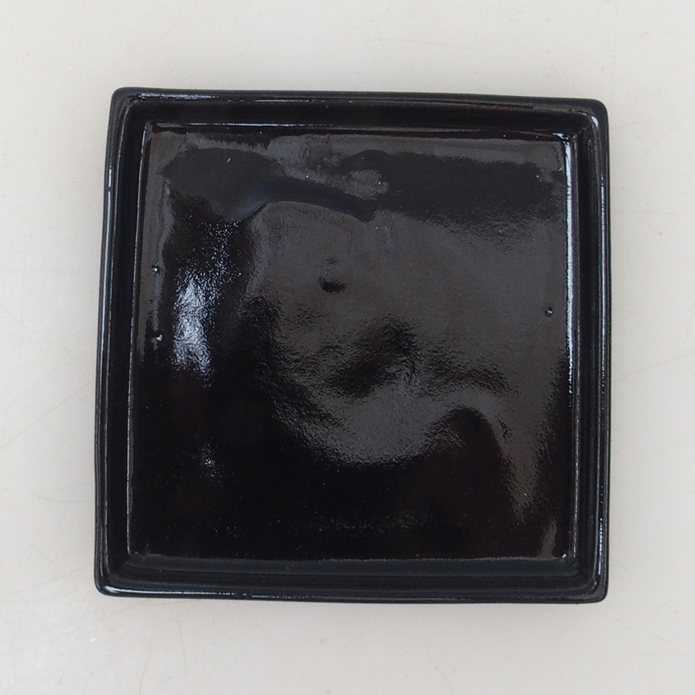 Bonsai-Schale quadratisch M – 10 x 10 x 1,5 cm – schwarz