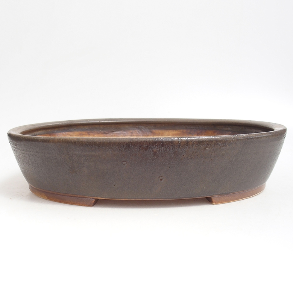 Bonsaischale aus Keramik  28,5 x 24,5 x 6  cm, Farbe braun
