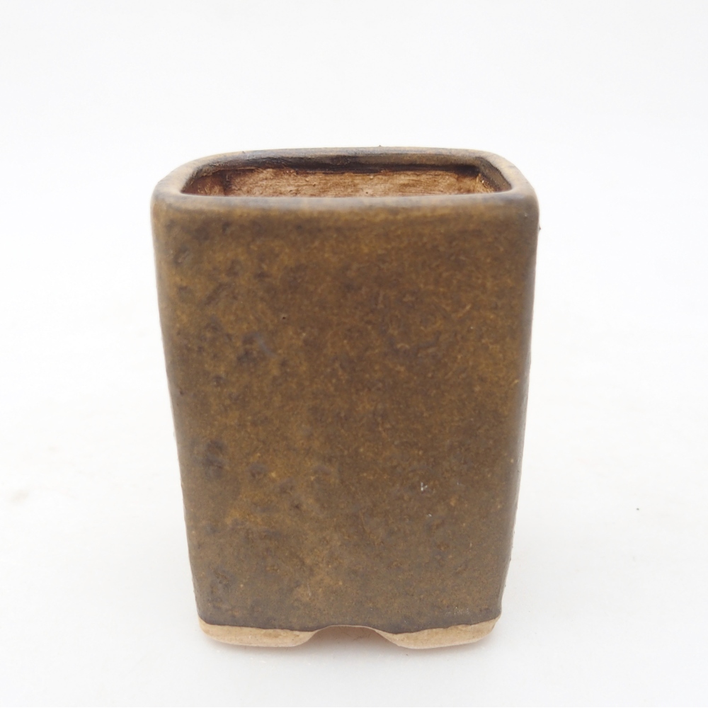 Bonsaischale aus Keramik 5 x 5 x 6,5 cm, braun