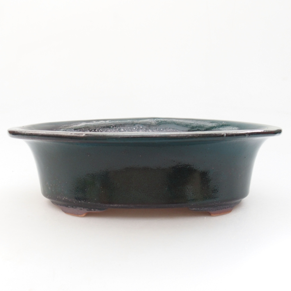 Keramik-Bonsaischale 23 x 18 x 6,5 cm, Farbe Grün