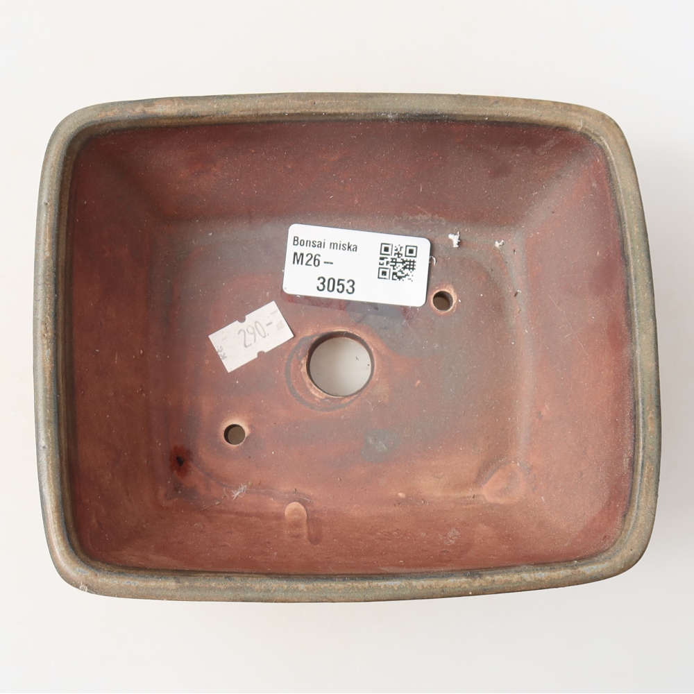 Keramik-Bonsai-Schale, 15 x 12,5 x 5,5 cm, Farbe: braun