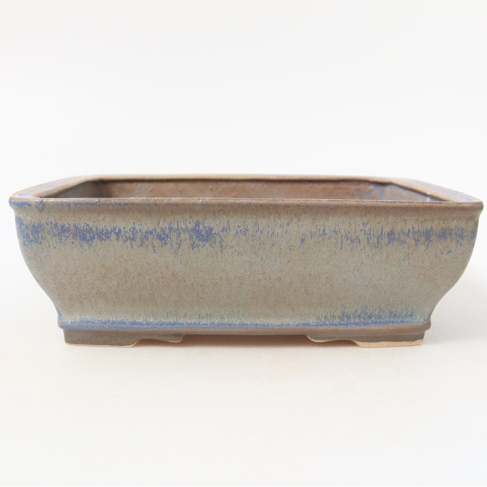 Keramik-Bonsai-Schale 18,5 x 15 x 6 cm, Farbe: Blau