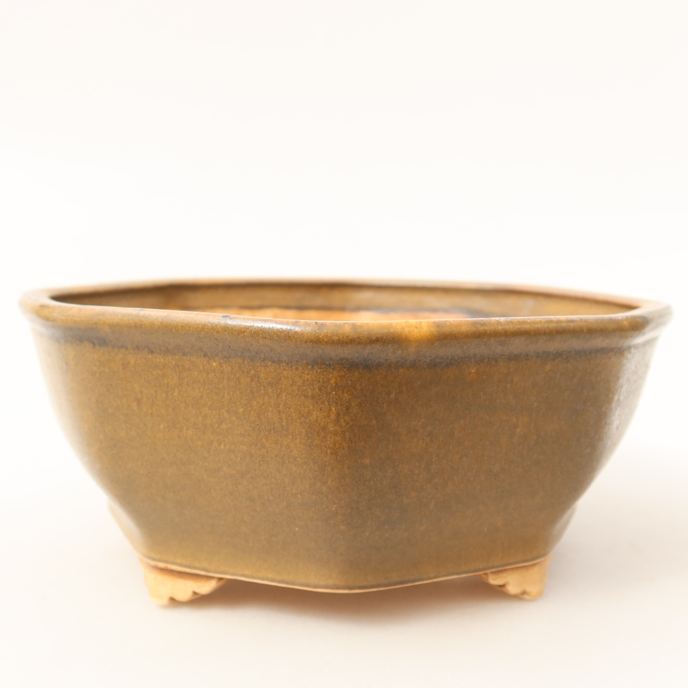 Keramik-Bonsai-Schale 17 x 16 x 6,5 cm, Farbe: braun