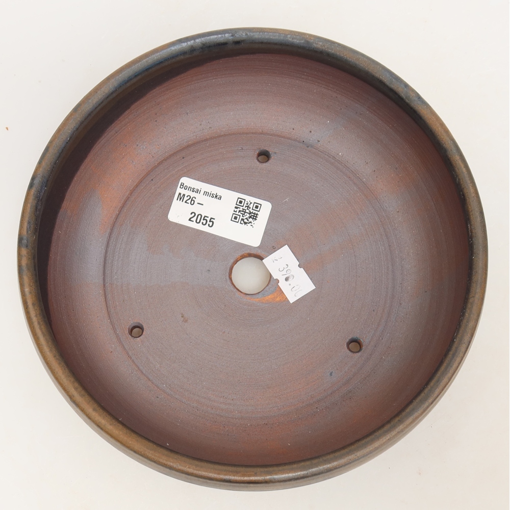 Keramik-Bonsai-Schale, 17 x 17 x 5,5 cm, Farbe: braun