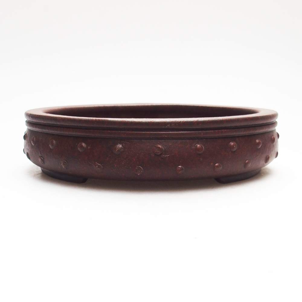 Schale 18 x 18 x 4 cm braun-rot