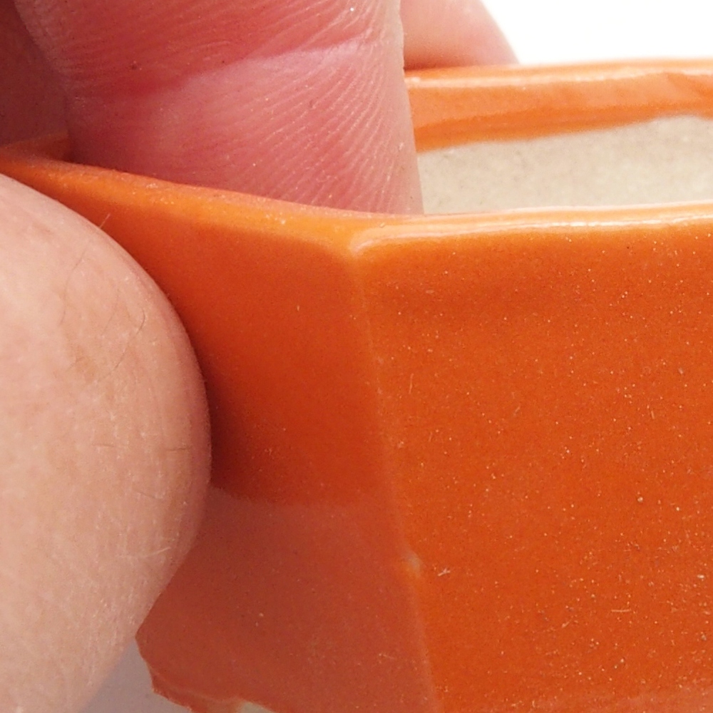 Mini aus Keramik, 6 x 5 x 2,5 cm, orange