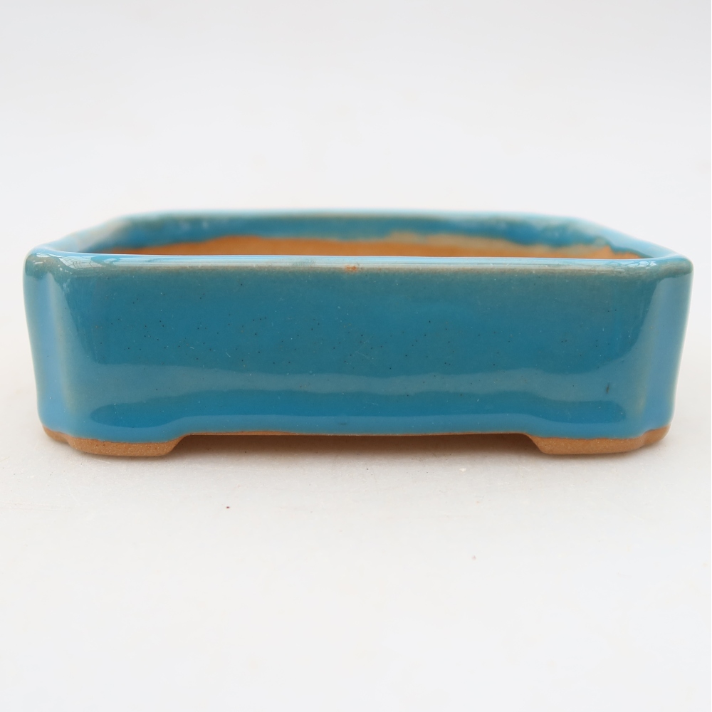 Keramik-Bonsai-Schale 10,5 x 9 x 3 cm, Farbe: Blau