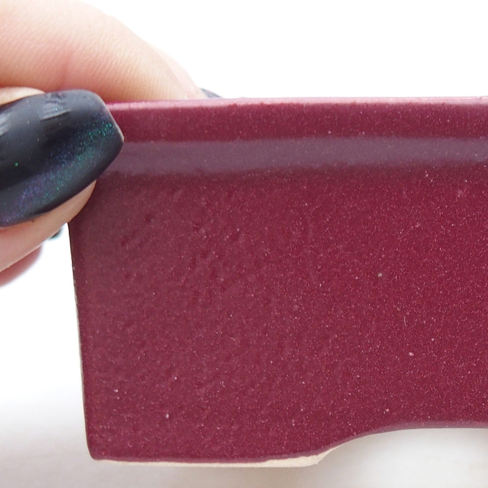 Mini-Bonsaischale 9 x 7 x 4 cm, bordeauxrot