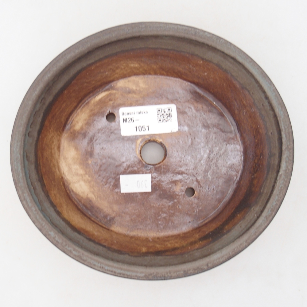 Bonsaischale aus Keramik 17,5 x 16 x 5 cm, Farbe blau