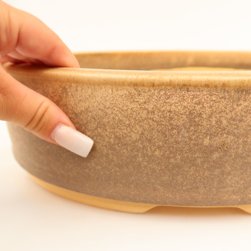 Keramik-Bonsai-Schale 31 x 31 x 8 cm, Farbe: braun