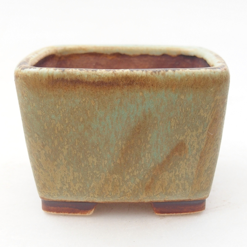 Bonsaischale aus Keramik 6 x 6 x 4,5 cm, Grün Farbe