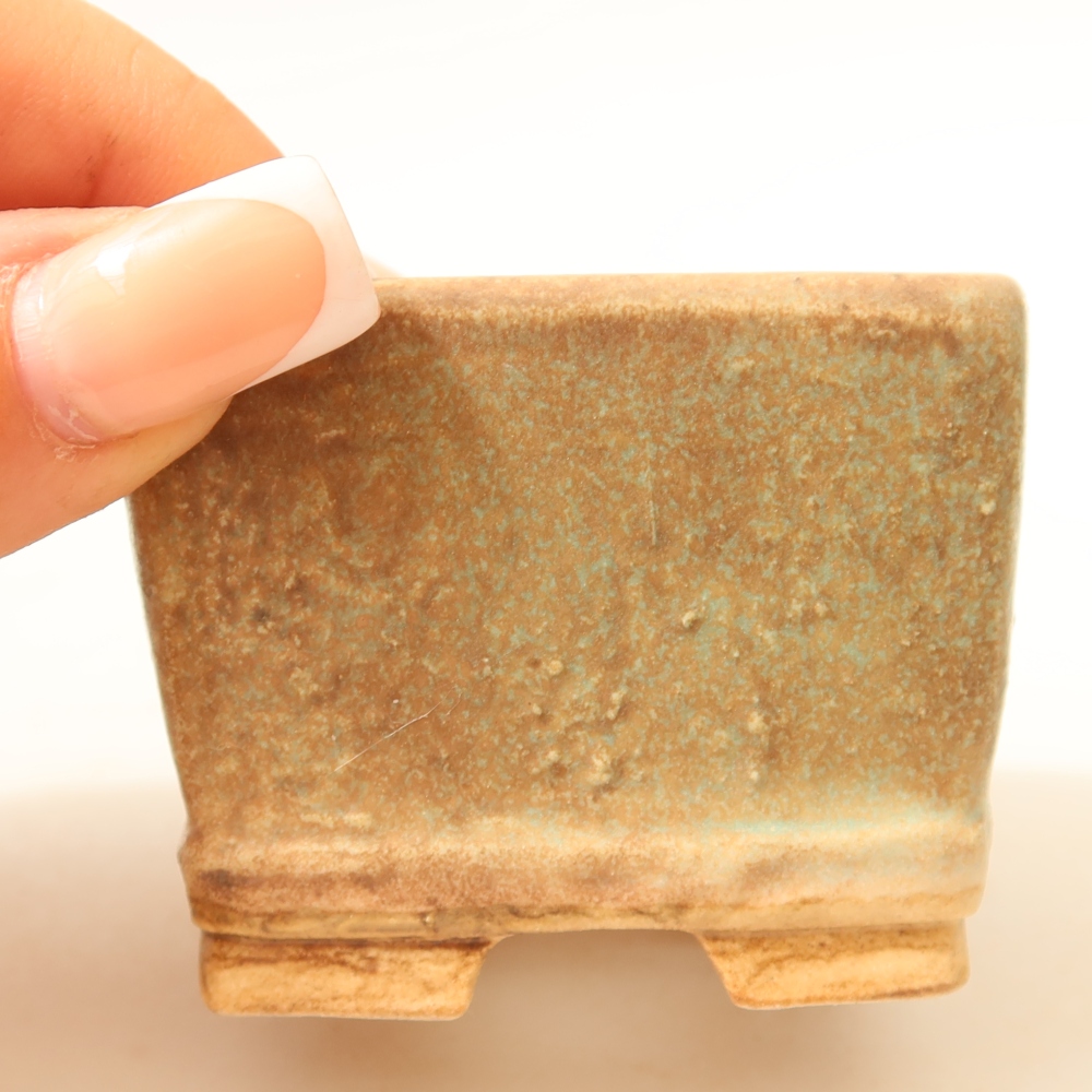 Bonsaischale aus Keramik 6 x 6 x 4,5 cm, grün