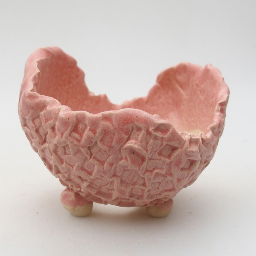 Keramikschale 8,5 x 8 x 7,5 cm , Farbe rosa