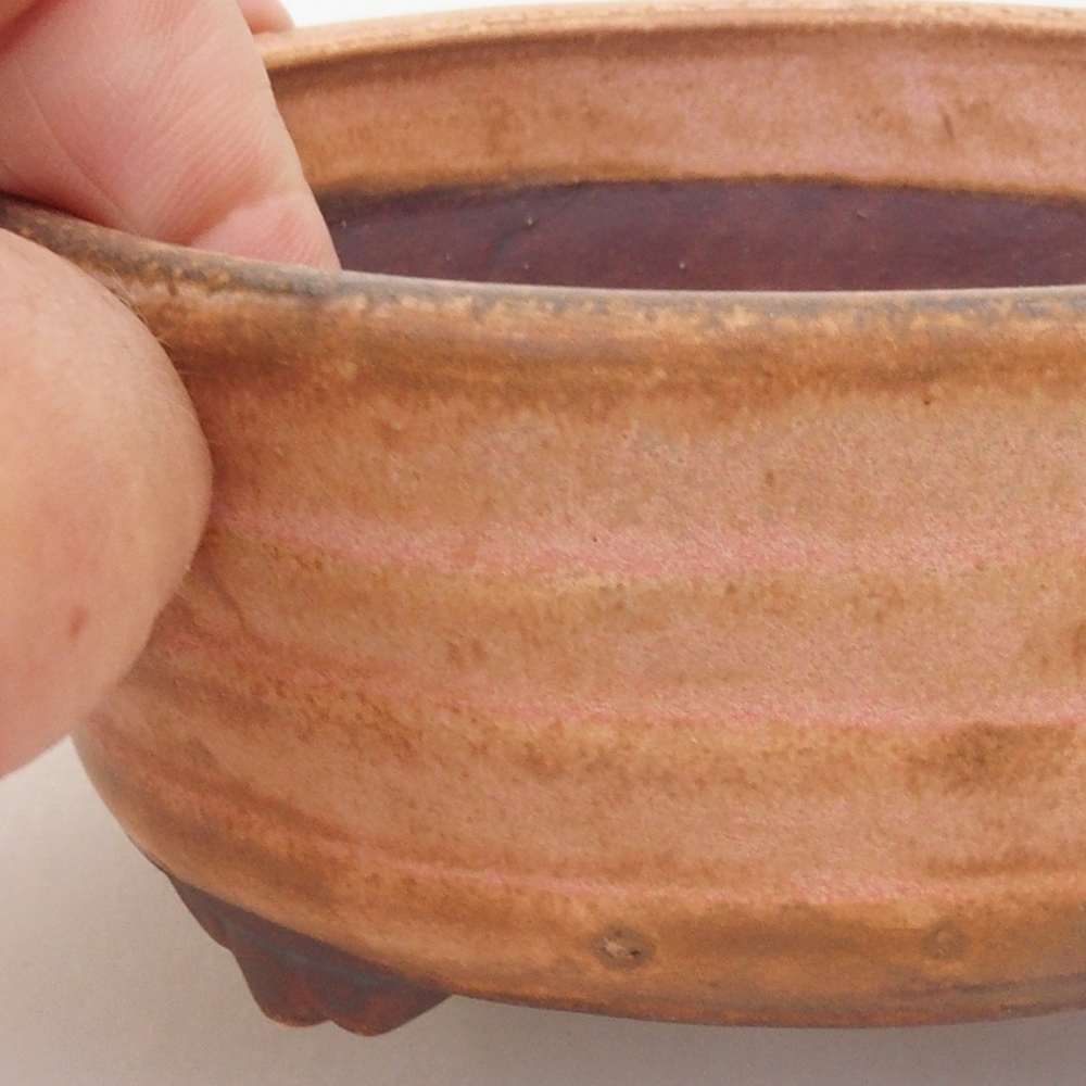 Bonsaischale aus Keramik 10,5 x 9 x 4 cm, Farbe rosa