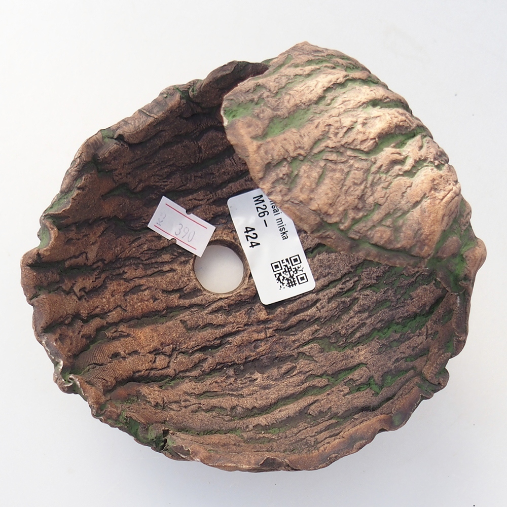 Keramikschale 13 x 13 x 12 cm , Farbe grün