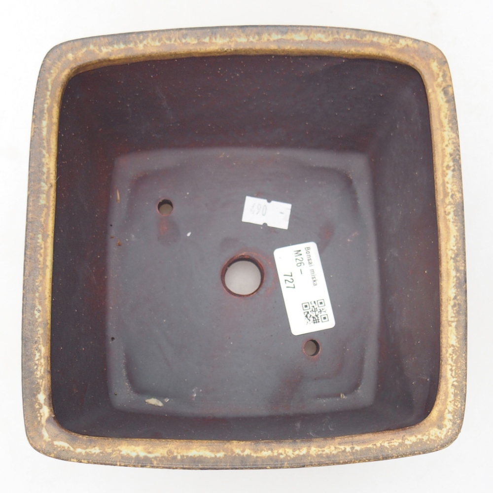 Bonsaischale aus Keramik 16 x 16 x 10 cm, grün