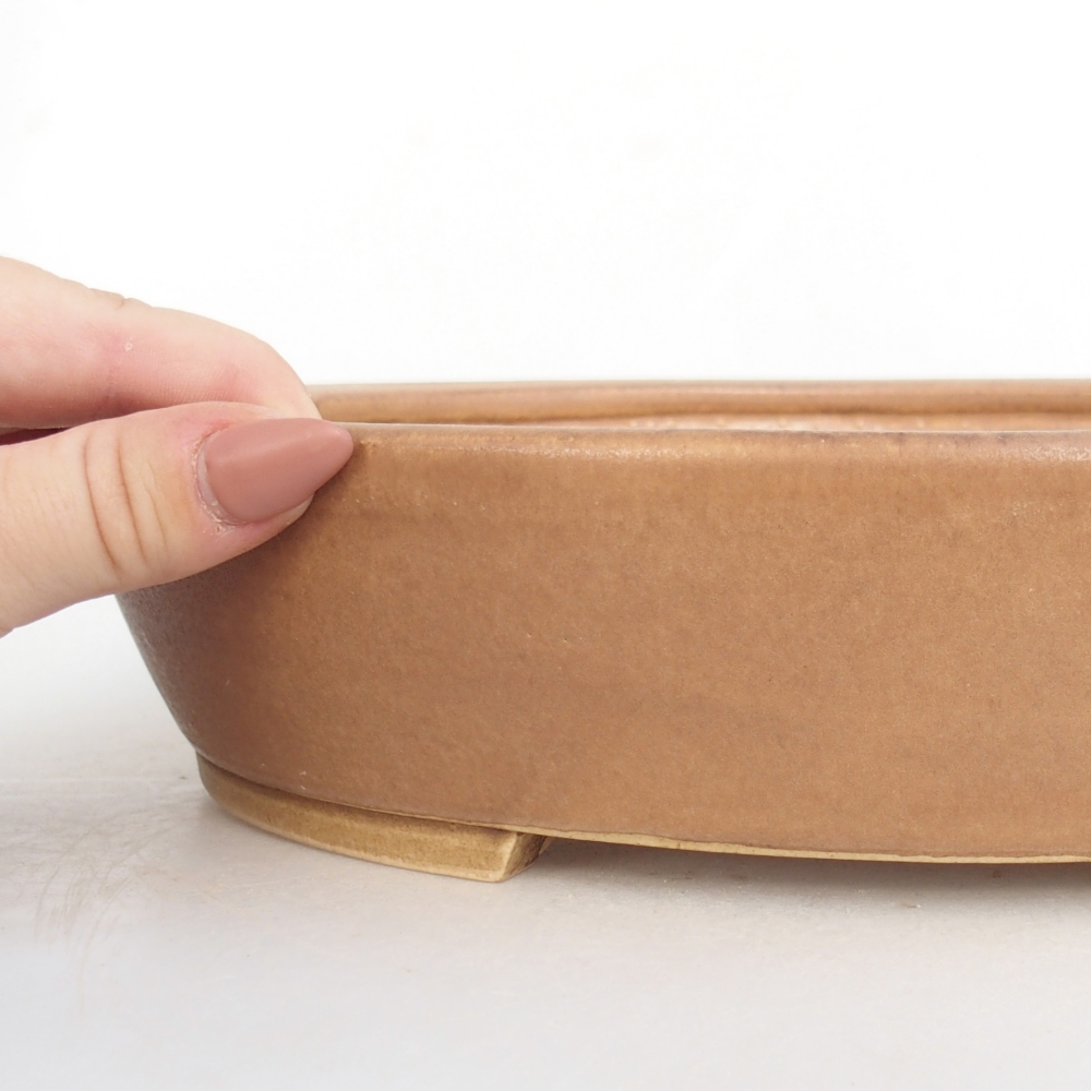 Bonsaischale aus Keramik 28 x 24 x 6 cm, rosa