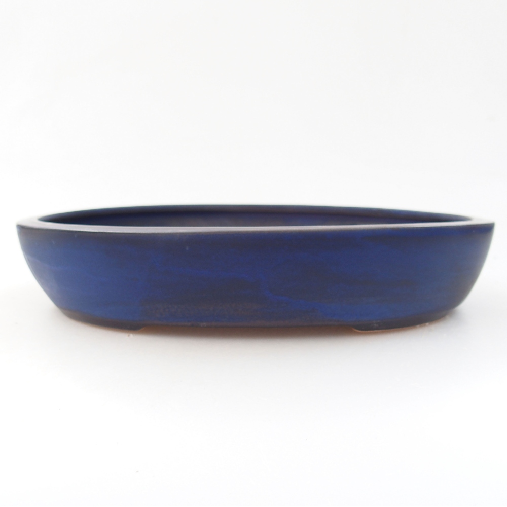 Keramik-Bonsaischale 22 x 16,5 x 4 cm, Farbe blau