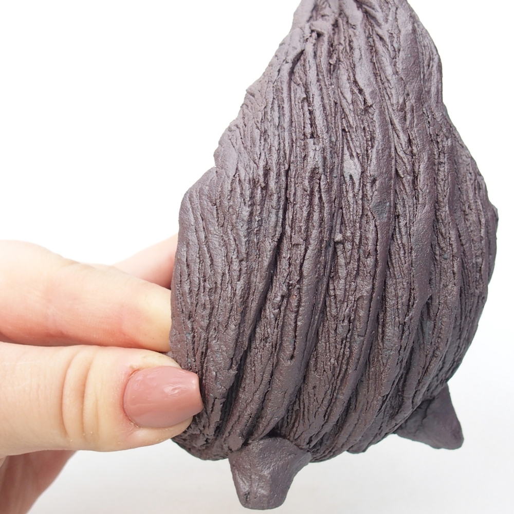 Keramikschale 10 x 8 x 14,5 cm , Metallic-Farbe