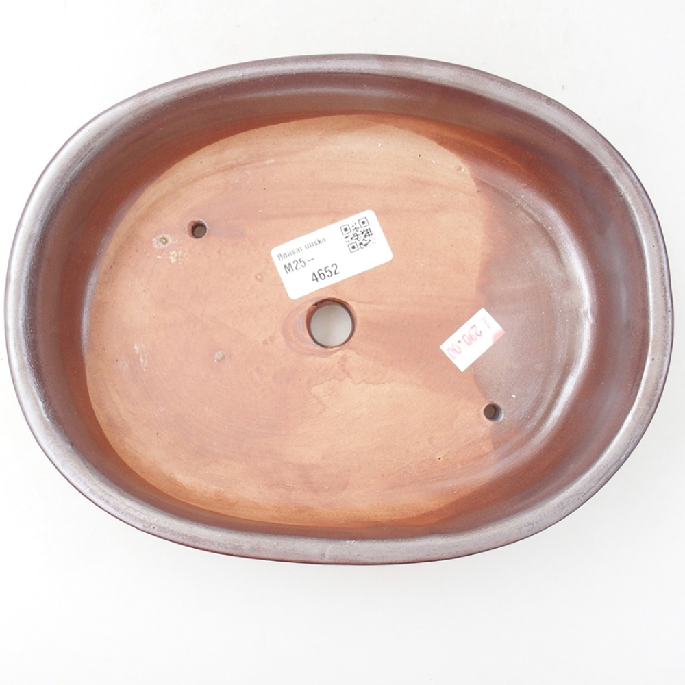 Keramik-Bonsaischale 21,5 x 16,5 x 5 cm, Farbe braun