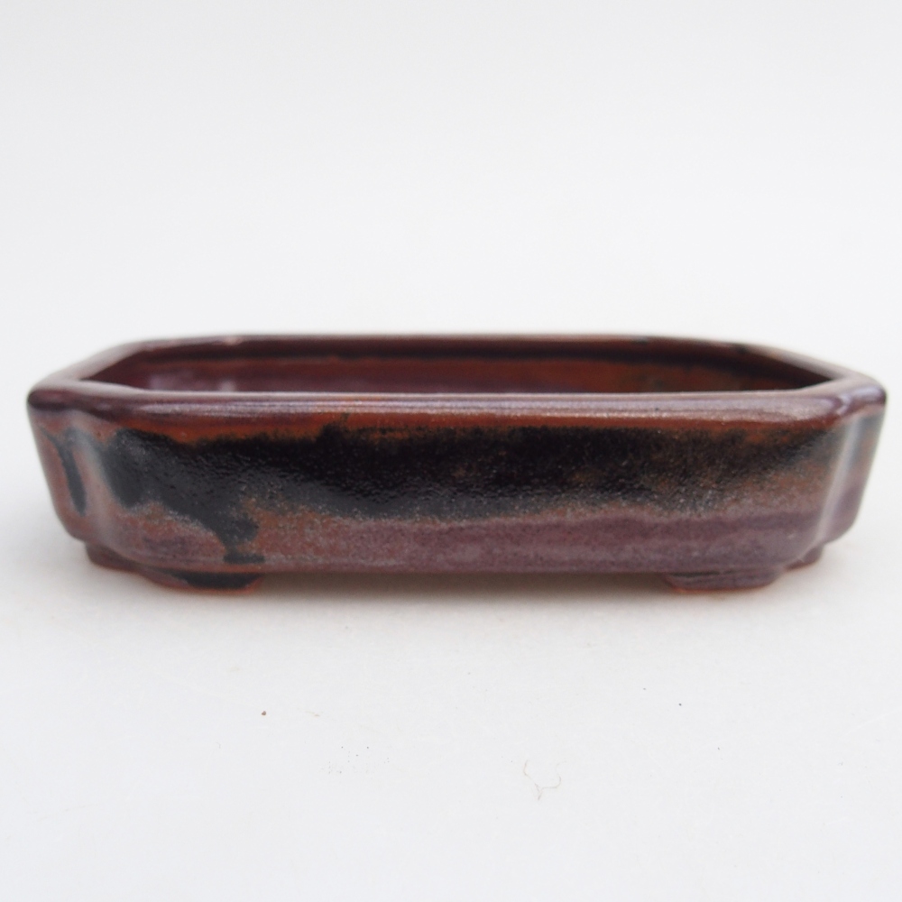 Bonsaischale aus Keramik 13 x 9 x 3 cm, braun