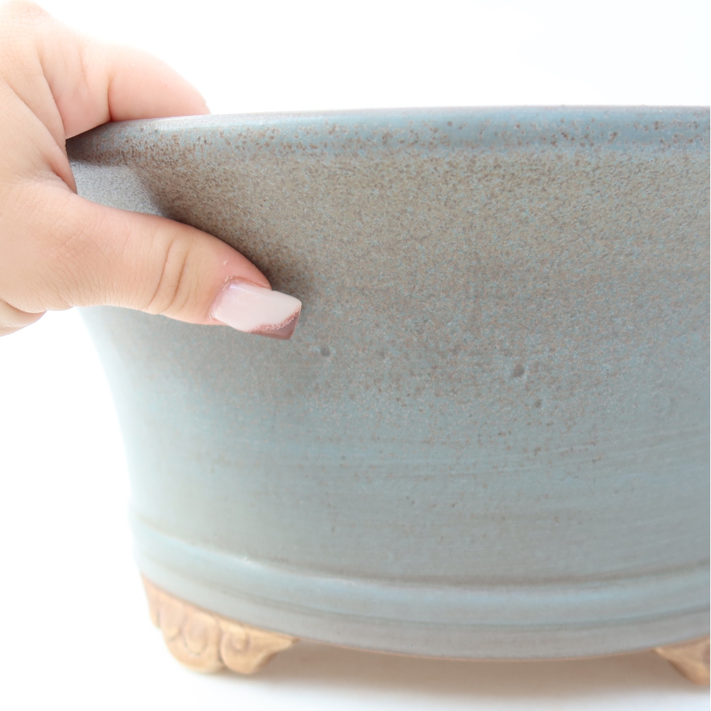 Keramik-Bonsai-Schale 31,5 x 31,5 x 14,5 cm, Farbe: Blau