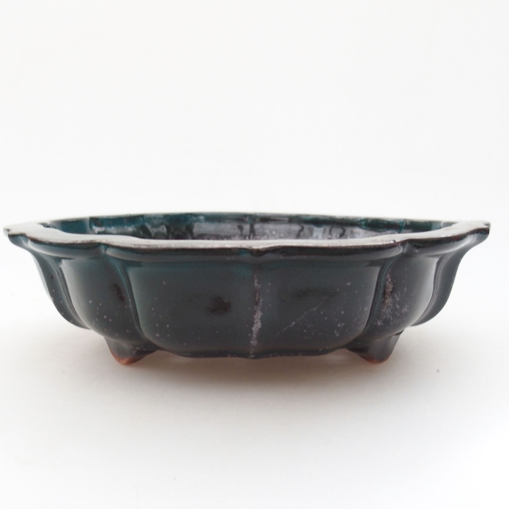 Keramik-Bonsaischale 18 x 18 x 5 cm, Farbe Grün