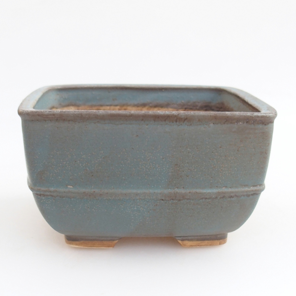 Bonsaischale aus Keramik 16 x 16 x 9 cm,  Farbe blau
