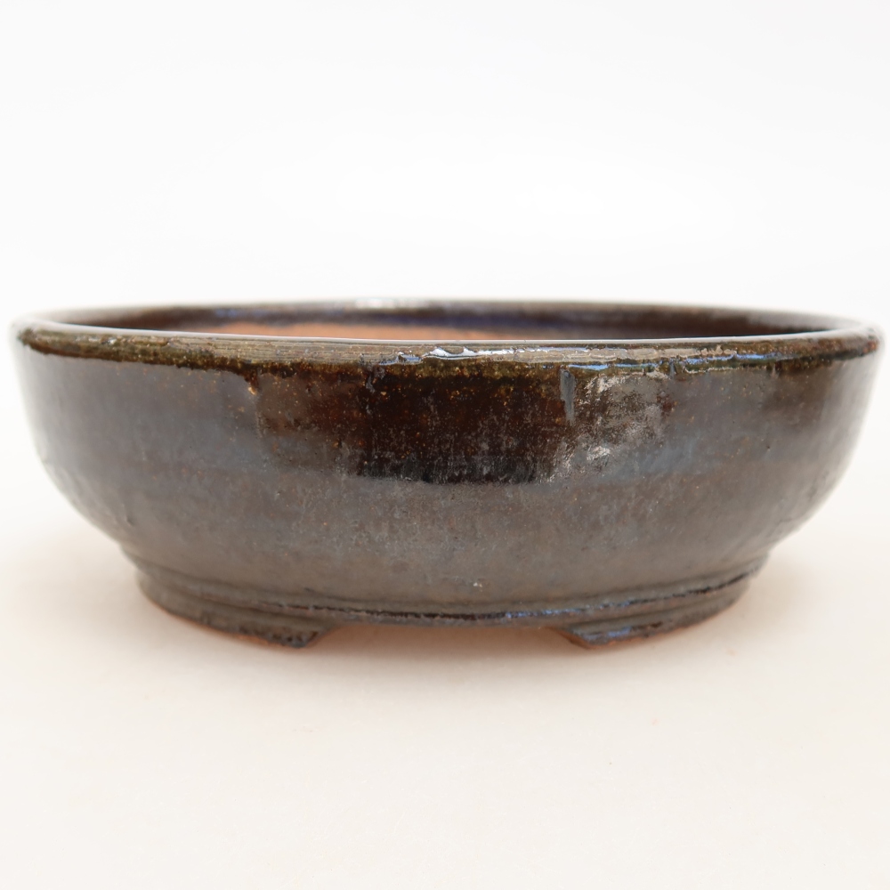 Bonsaischale aus Keramik 15,5 x 15,5 x 5 cm, braun