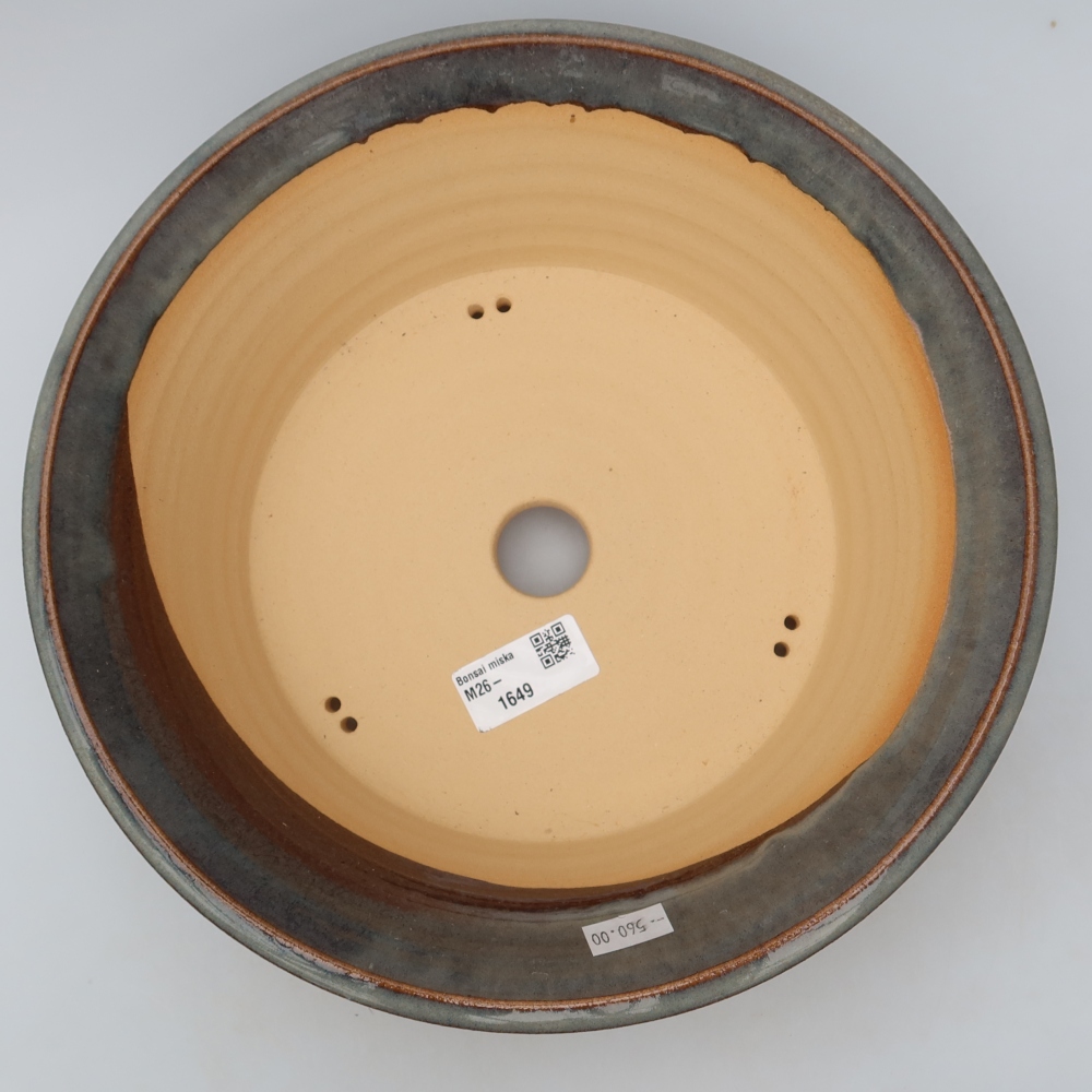Keramik-Bonsai-Schale, 26,5 x 26,5 x 8 cm, Farbe: Grau