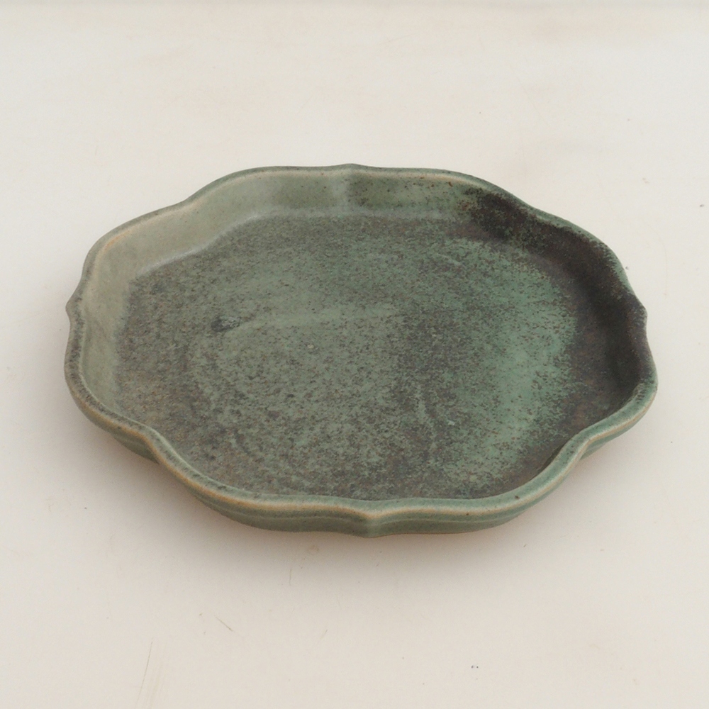 Keramikschale H06 – 14 x 14 x 1,5 cm – grün