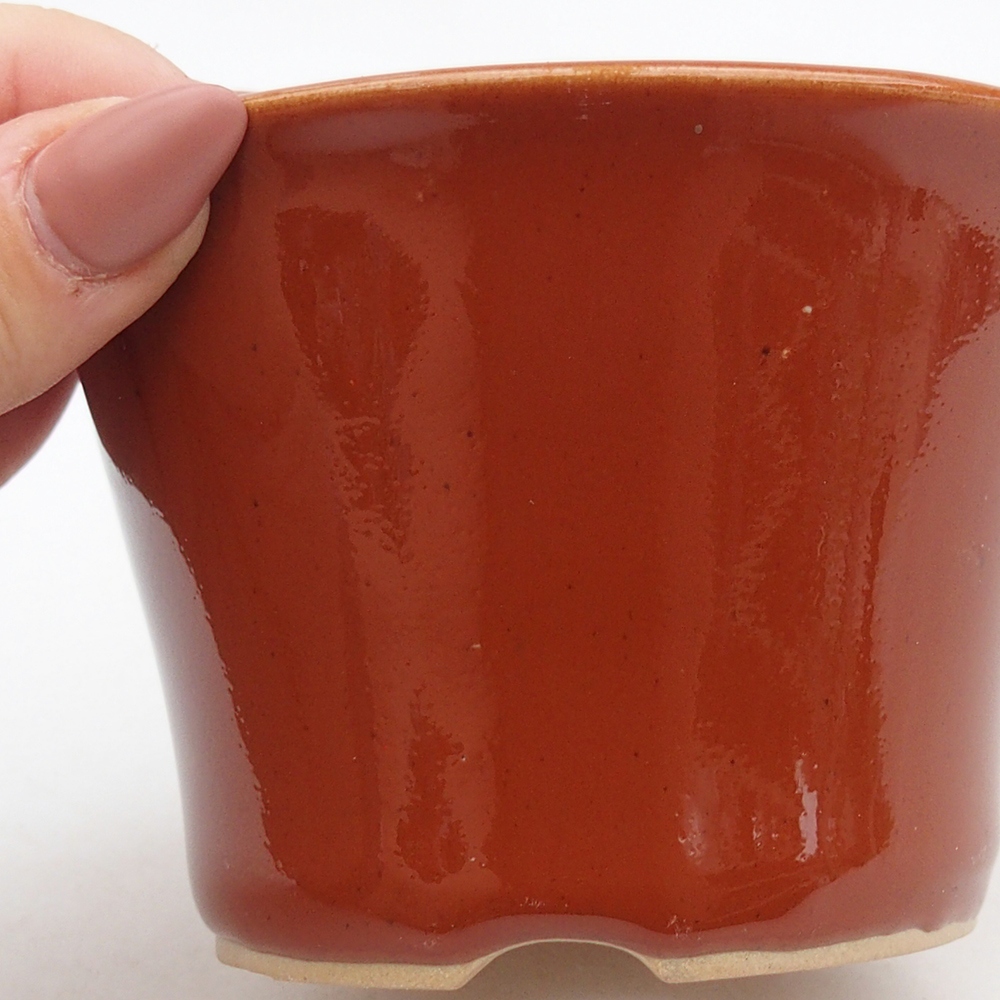 Bonsaischale aus Keramik 11 x 11 x 7 cm, braun