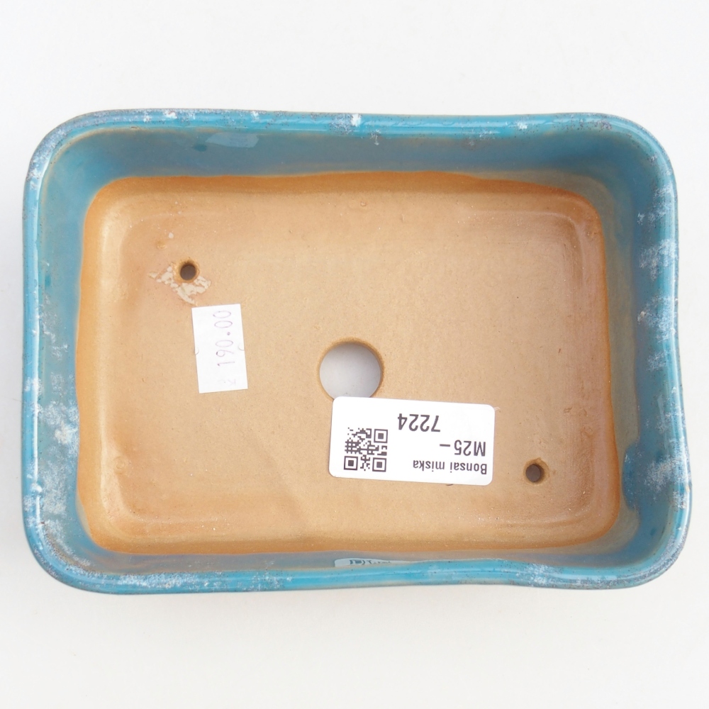 Bonsaischale aus Keramik 14,5 x 10,5 x 4,5 cm, Farbe blau