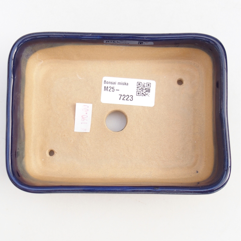 Bonsaischale aus Keramik 14,5 x 10,5 x 4,5 cm, Farbe blau
