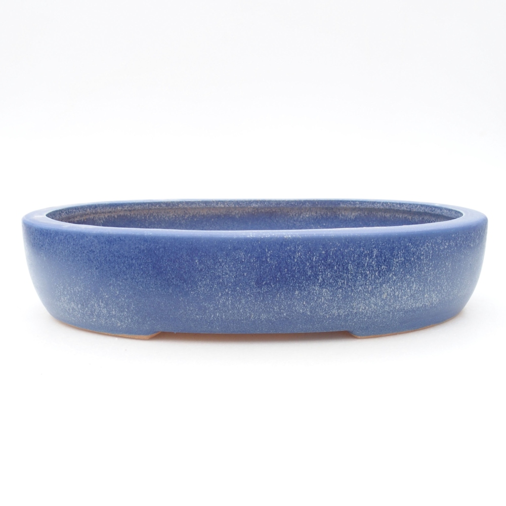 Keramik-Bonsaischale 26,5 x 21 x 5,5 cm, Farbe blau