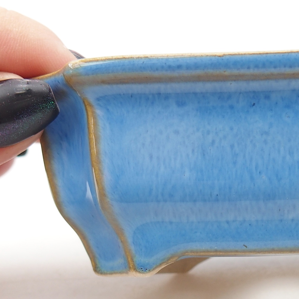 Mini-Bonsaischale 9 x 6,5 x 3,5 cm, Farbe blau