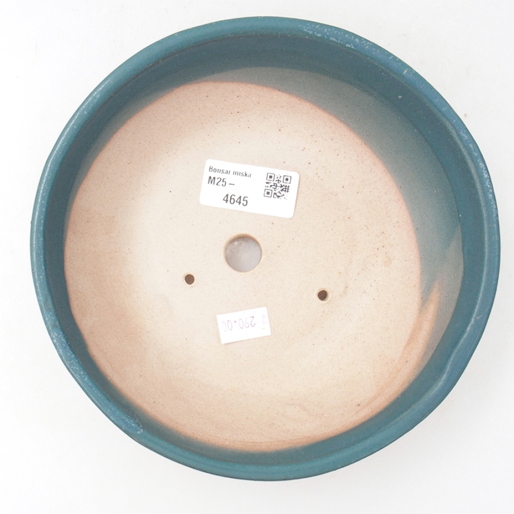 Keramik-Bonsaischale 17,5 x 17,5 x 5 cm, Farbe blau