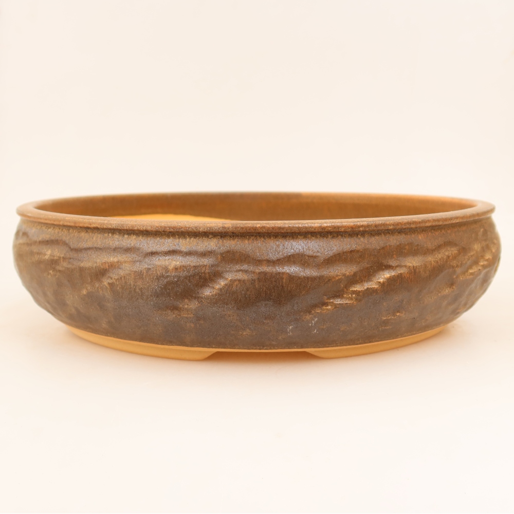 Keramik-Bonsai-Schale 31 x 31 x 7,5 cm, Farbe: braun