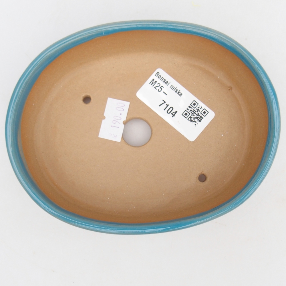 Bonsaischale aus Keramik 12,5 x 10 x 3,5 cm, Farbe blau