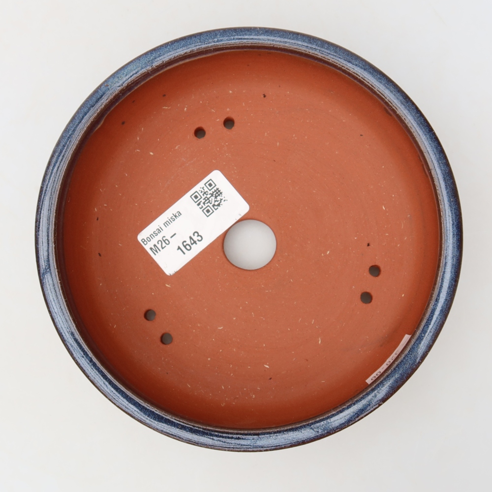 Keramik-Bonsai-Schale, 14 x 14 x 4 cm, Farbe: Blau