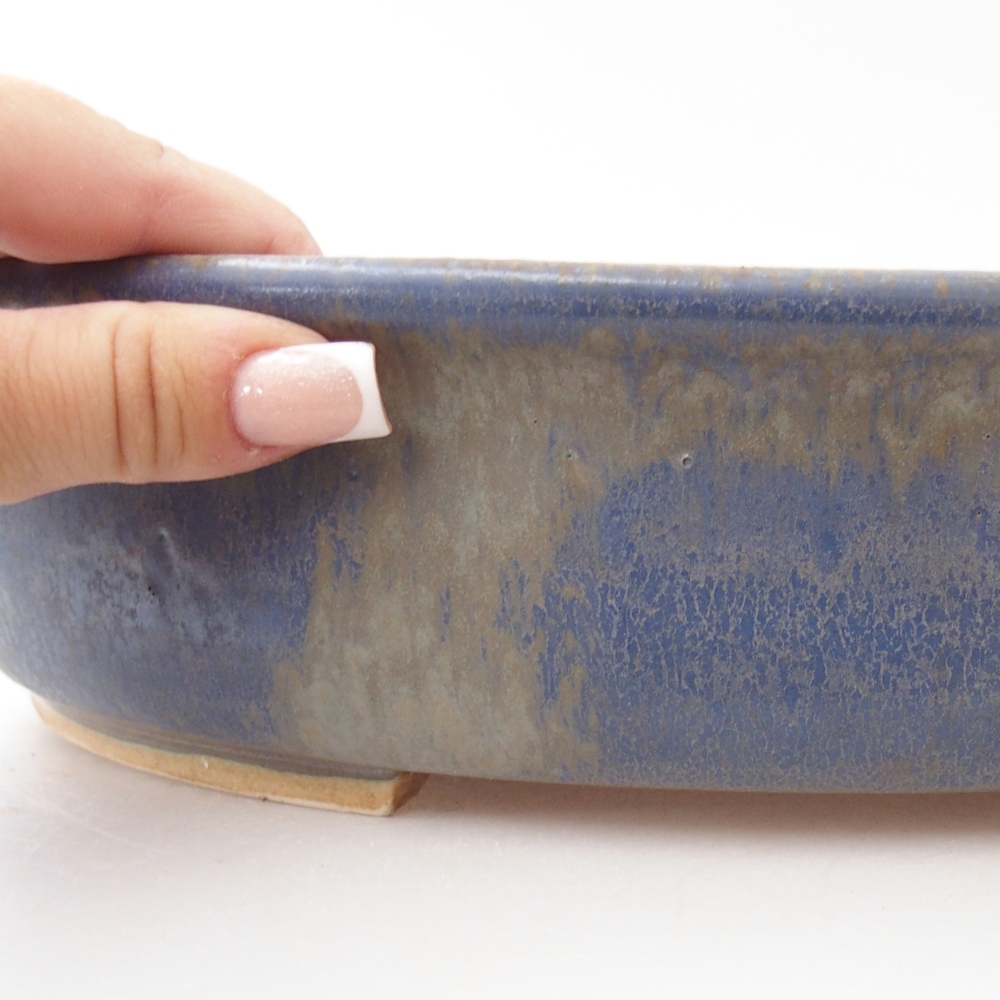 Bonsaischale aus Keramik 32,5 x 28 x 7 cm, Farbe blau