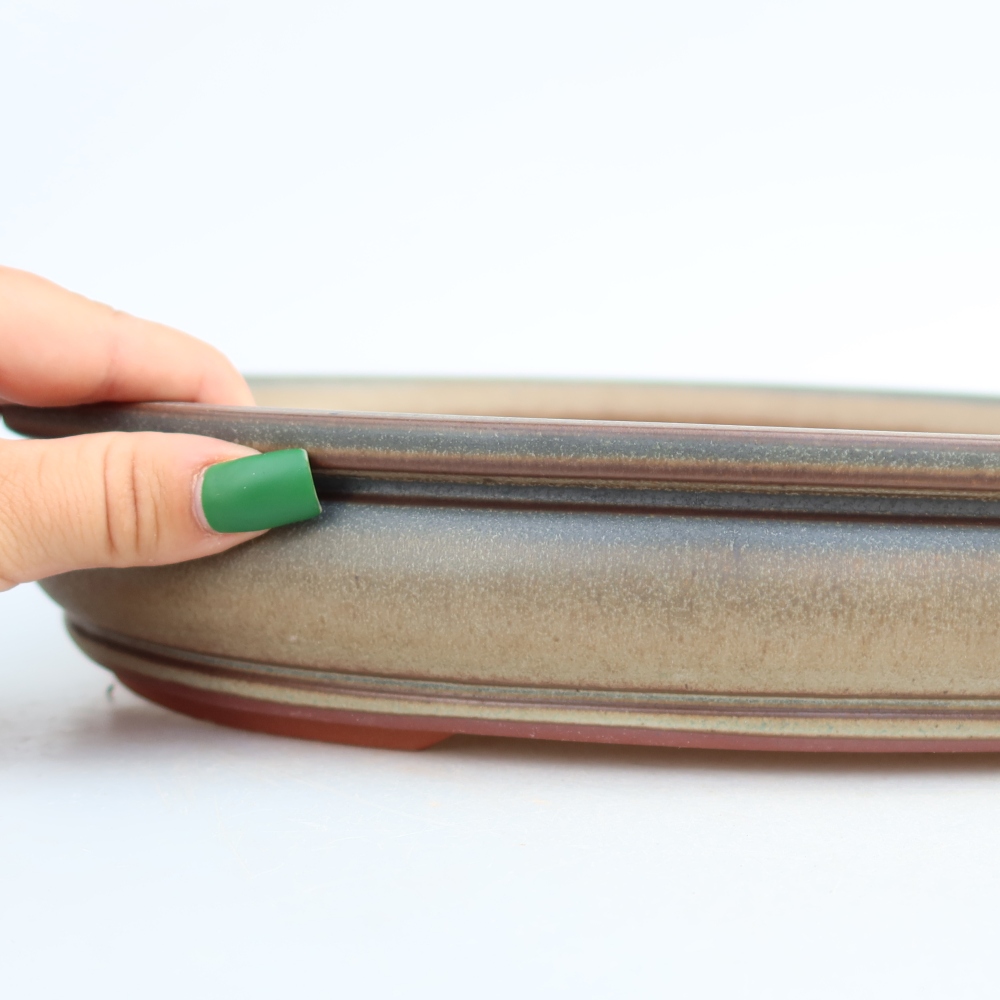 Keramikschale  31 x 23,5 x 5,5 cm, Farbe: braun